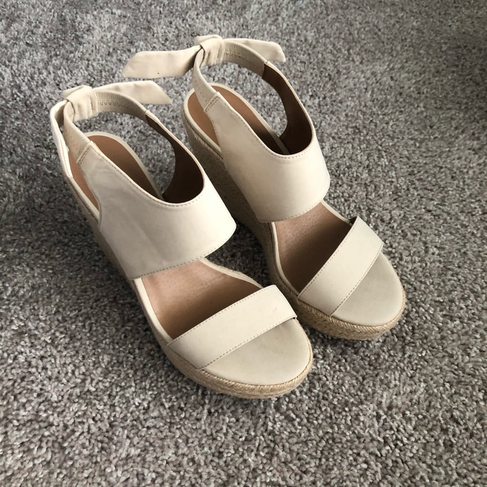 Cream Espadrille Wedge